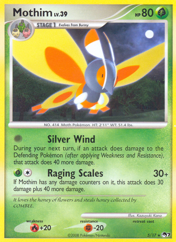 POP Series 7 Non - Holo Mothim #5